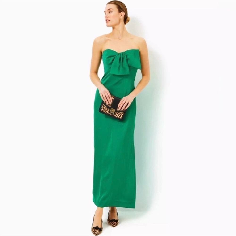 Lilly Pulitzer Carlynn Satin Maxi Bow